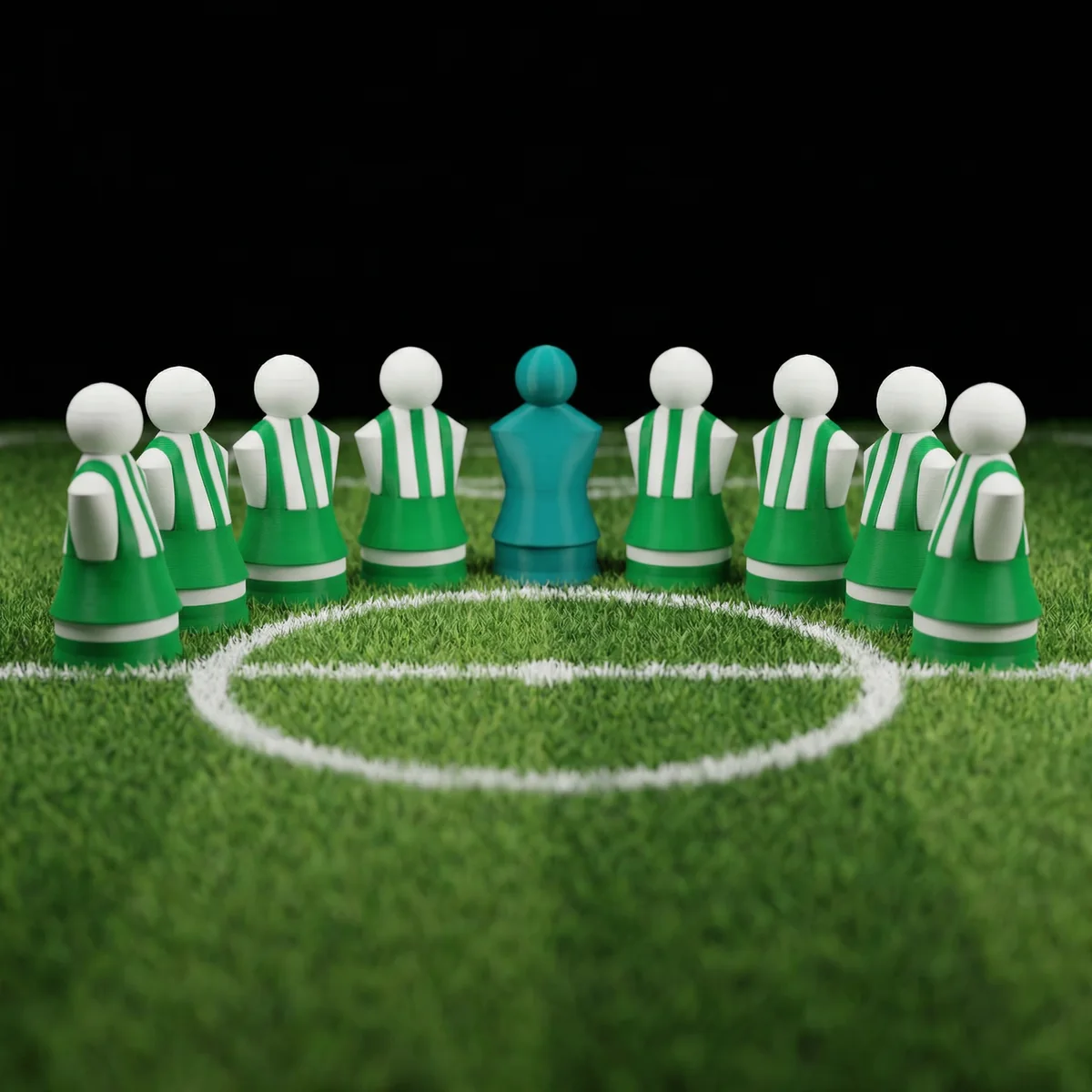 Beispiel für einen grün-weißen Teamstil aus Wien