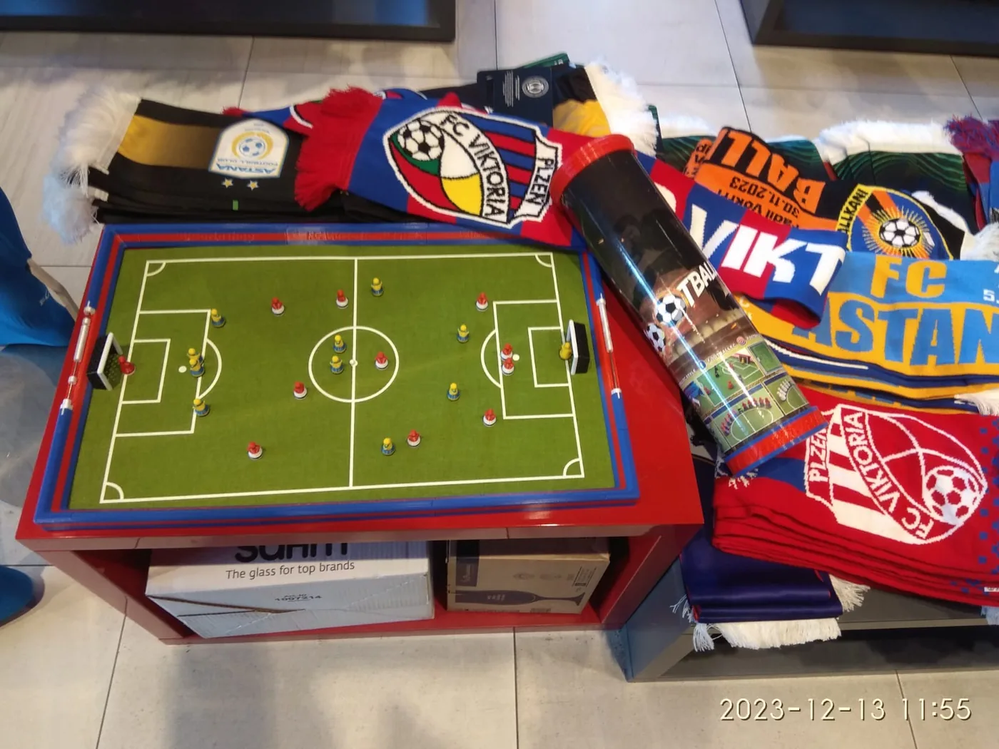 Footballec im Fanstore des 1. FC Viktoria Plzeň